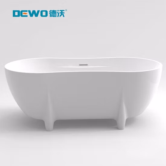 Clawfoot Soaking Bathtub Black and White Freestanding Bath