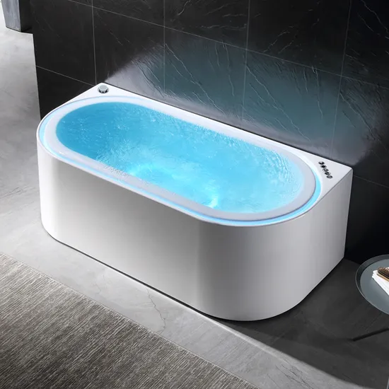 Bañera de superficie sólida acrílica de moda, producción de fábrica, bañera de SPA independiente