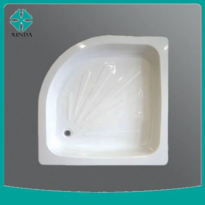 China Mayorista Importador Exportador Diseño simple Plato de ducha de acero esmaltado de mármol blanco